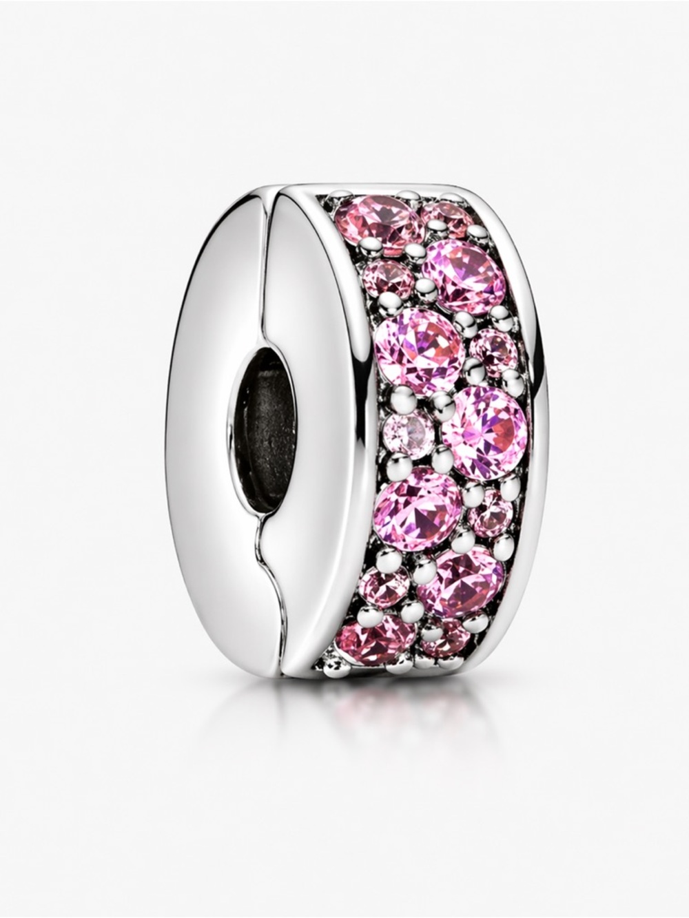Pandora Pink Pavé Clip Charm
Sterling silver